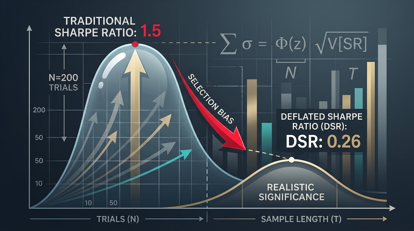 Deflated Sharpe Ratio 是什麼：把「試過幾次」算進回測顯著性