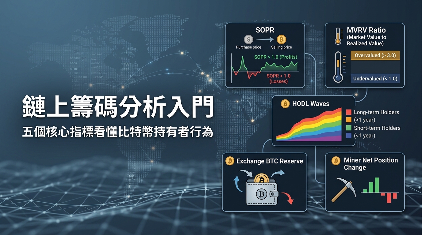鏈上籌碼分析入門：五個核心指標看懂比特幣持有者行為